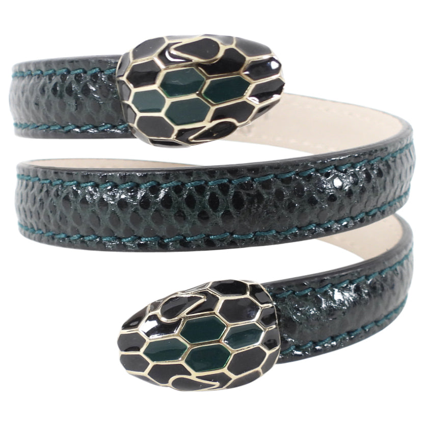 Serpenti Forever Calf leather Leather Bracelet 287394 | Bulgari | Bvlgari  bracelet, Leather bracelet, Snake bracelet