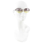 Bulgari Oval Grey to Yellow Gradient Frameless Sunglasses