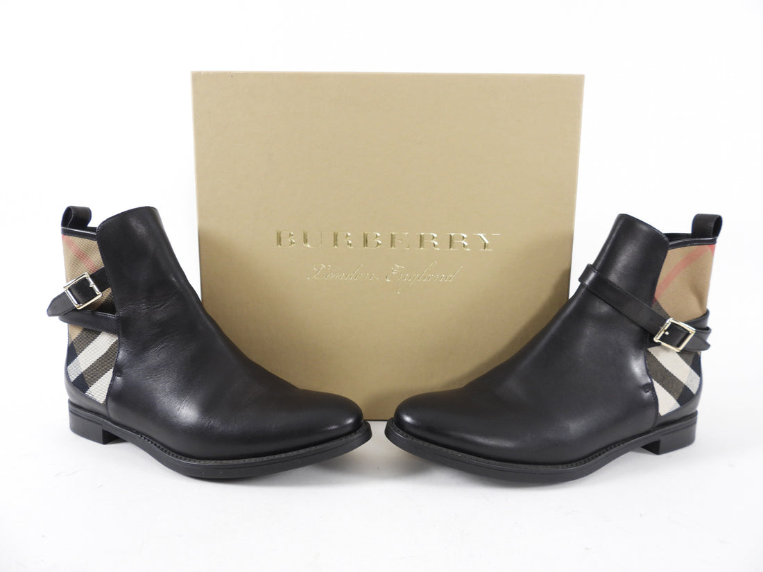 Burberry Bridle House Check Richardson Ankle Boots - 38 / 8