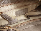 Burberry Light Beige Suede and Leather Hobo Bag