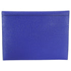 Burberry Cobalt Blue Grained Leather Small Clutch Bag 