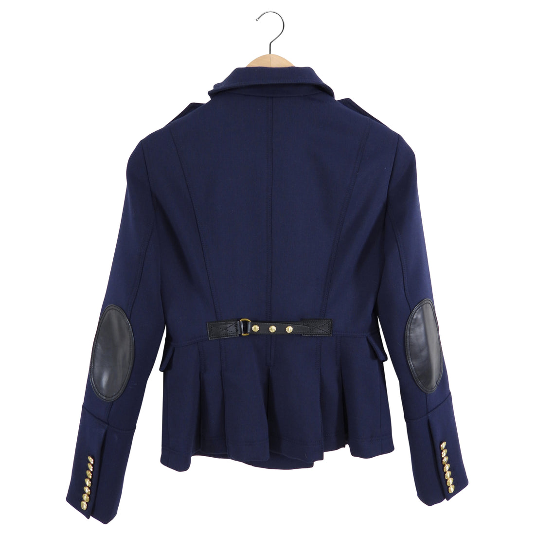 Burberry Brit Navy and Gold Button Military Jacket 2