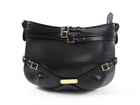 Burberry Black Leather Bridle Hobo Shoulder Bag