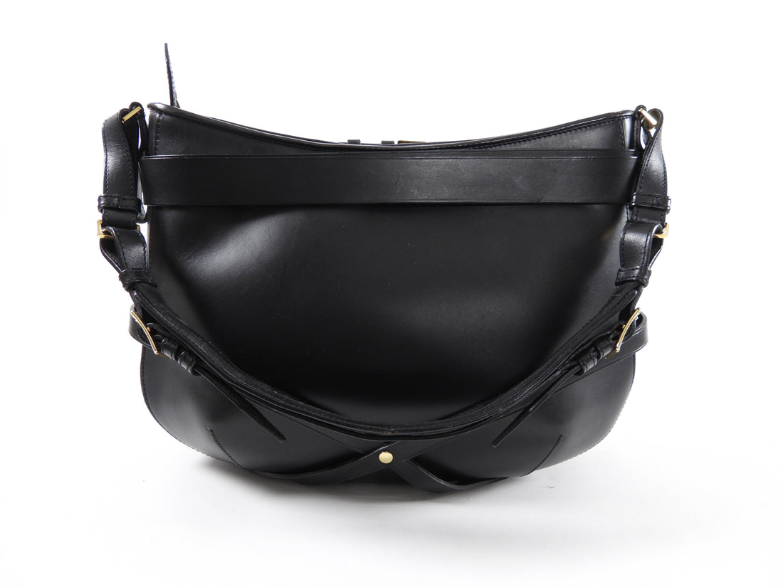 Burberry Leather Riveted Baby Bridle Shoulder Bag