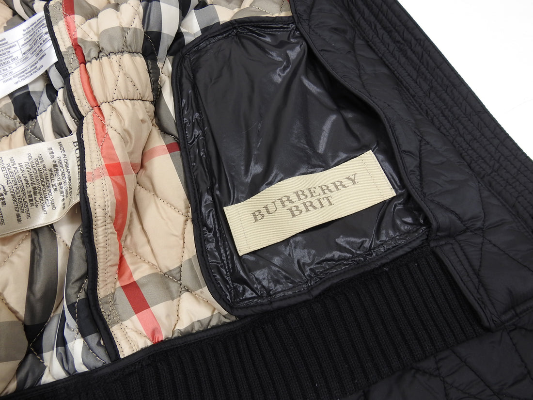 Burberry Brit Quilted Nylon Nova Check Interior Jacket - S