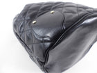 Burberry Black Leather Quilt Drawstring Chain Bucket Bag