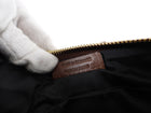 Burberry Brown Fold Over Check Wristlet Clutch Bag