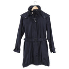 Burberry Black Nylon Hooded 3/4 Rain Coat - IT36 / USA 2 / XS