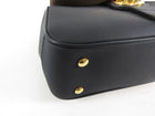 Burberry DK88 Medium Bicolor Black and Beige Trench Leather Bag