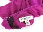 Burberry London Fuchsia Sleeveless Silk Wiggle Dress - USA 8