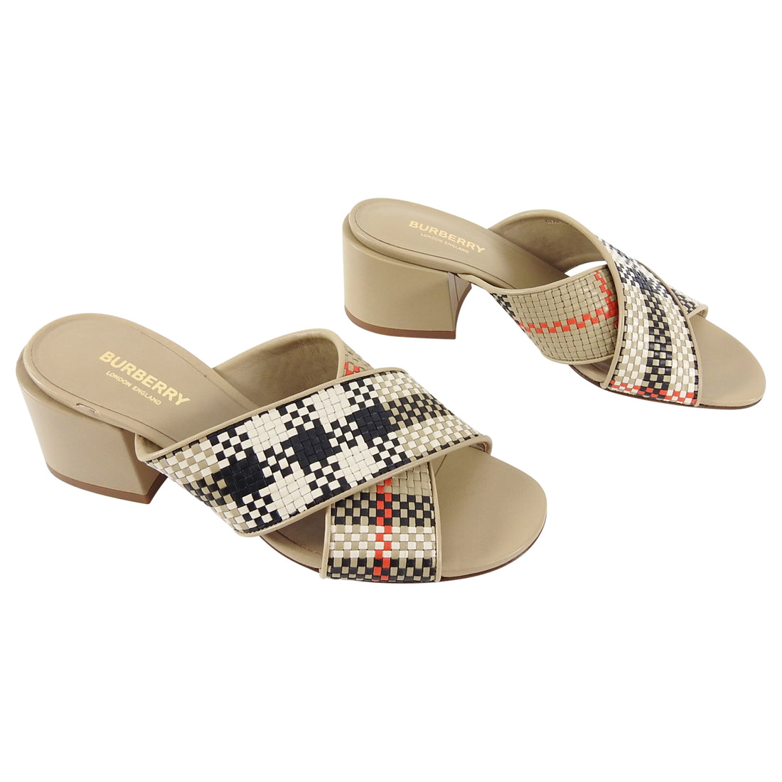 Burberry color block discount sandals