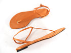 Burberry Orange Satin Flat Thong Sandal - 38.5