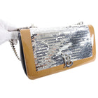 Burberry Small TB Silver Sequin Lola Chain Strap Crossbody Bag