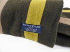Burberry Wool Brown and Green Long Striped Scarf