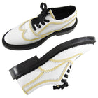 Burberry London White Oxford Lace up with Yellow Topstitching - 6.5