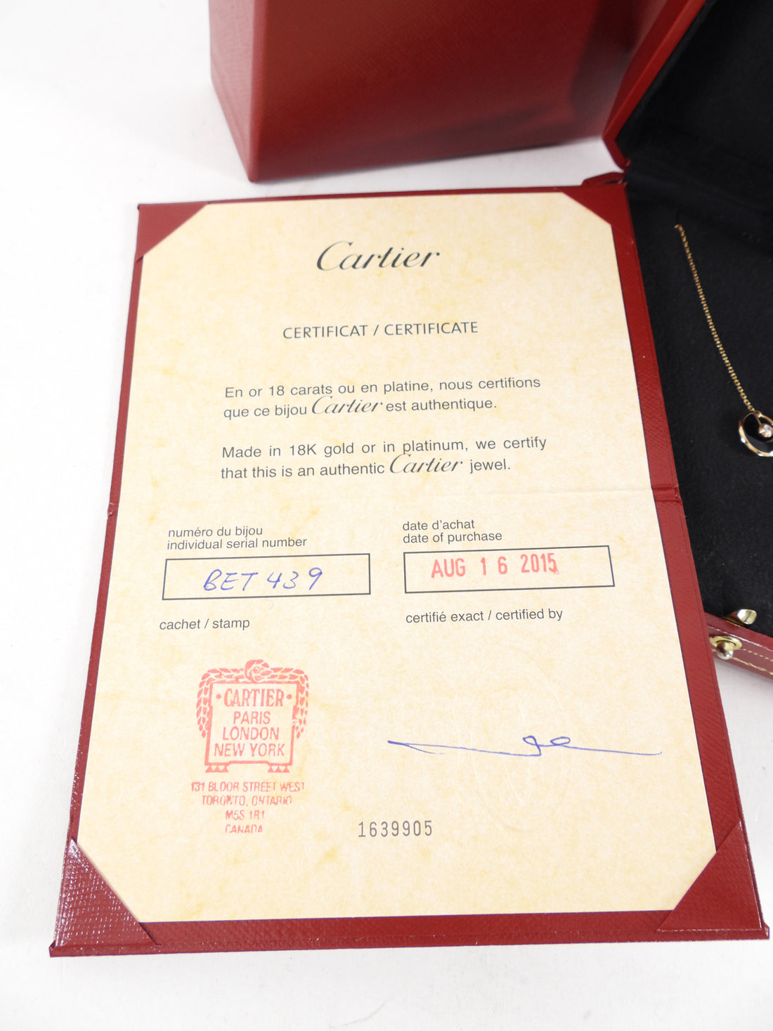 Cartier Amulette de Cartier 18k Gold with Diamond and Onyx Necklace