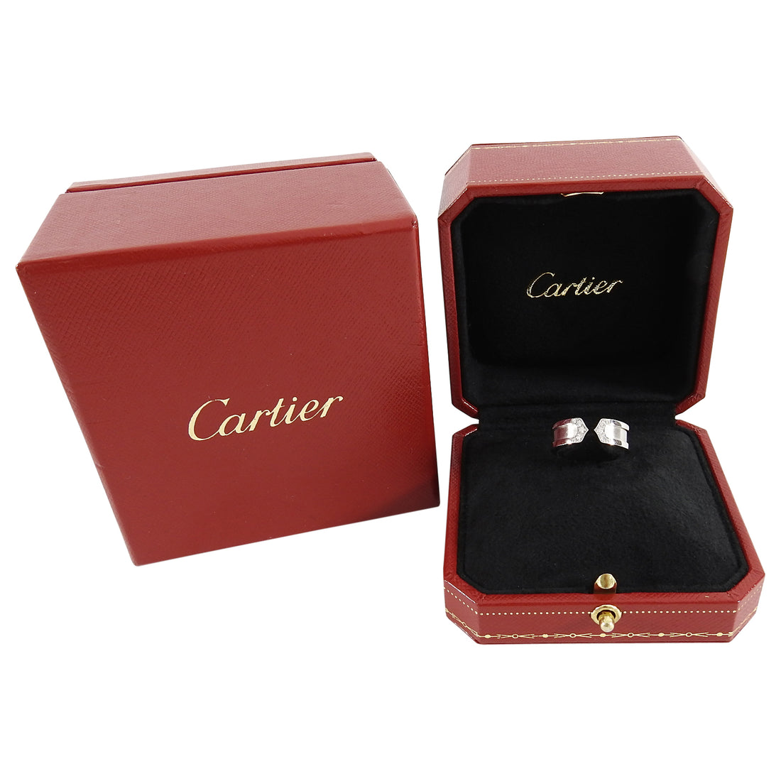 Cartier C de 18k White Gold Diamond Band Ring - 52 / 6