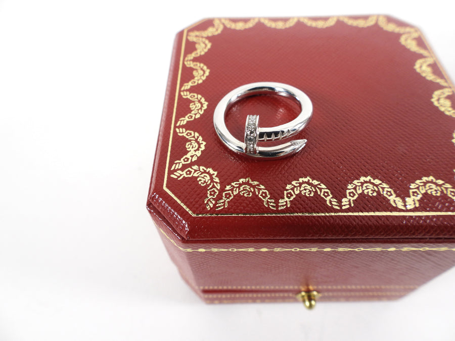 Cartier Juste un Clou 18k White Gold Diamond Ring - 50 / 5-¼