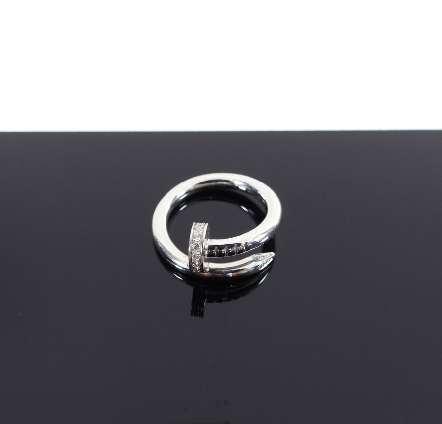 Cartier Juste un Clou 18k White Gold Diamond Ring - 50 / 5-¼