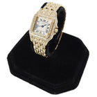 Cartier 18K Yellow Gold Mini 22mm Panthere Ladies Diamond Watch