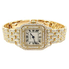 Cartier 18K Yellow Gold Mini 25mm Panthere Ladies Diamond Watch