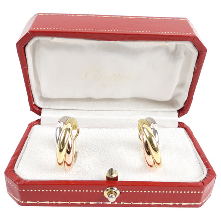 Cartier 18k Tri-Tone Gold Trinity XL Earrings