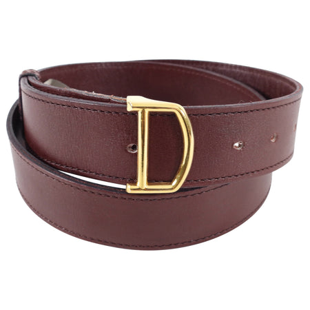 Cartier Les Must de Cartier Vintage Burgundy Leather Belt - 28-31"