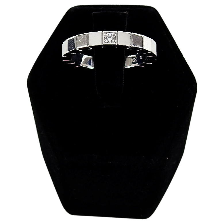 Cartier 18k White Gold Diamond Lanieres Band Ring - 53 / 6.5
