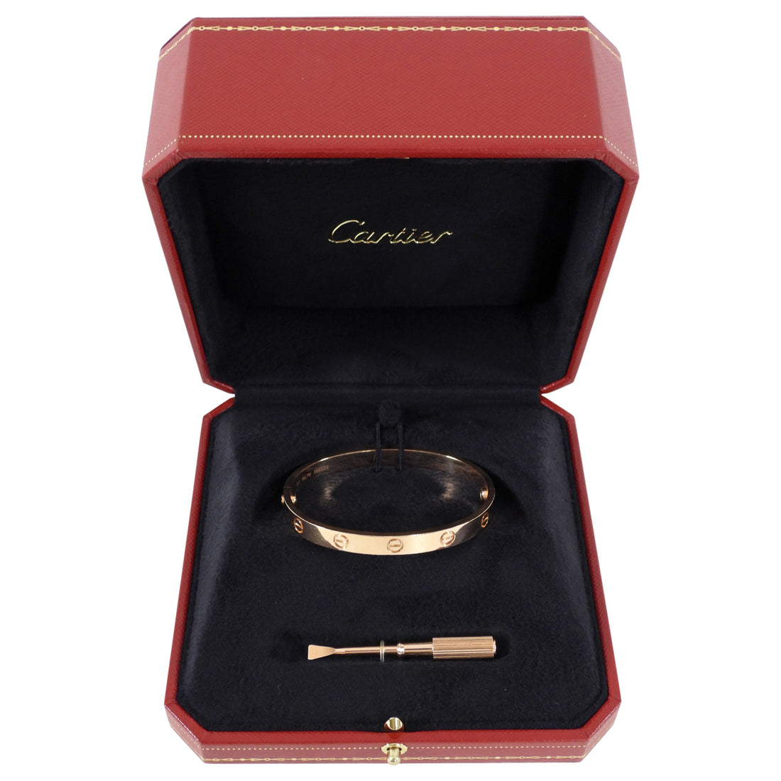 Cartier 18k Rose Gold Love Bracelet - size 17