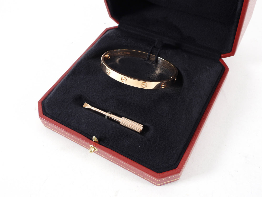 Cartier 18k Rose Gold Love Bracelet size 17