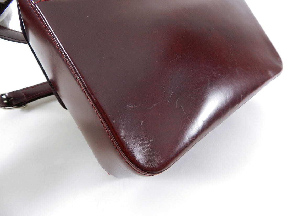 Cartier Panthere Burgundy Structured Shoulder Bag