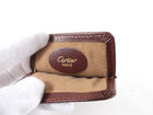 Cartier Vintage Burgundy Leather Watch Holder Pouch Case