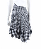 Comme des Garcons Tricot Gingham Check Ruffle Wrap Skirt - M / 6/8