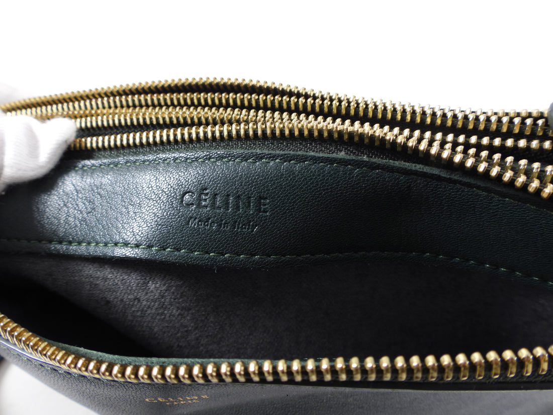 Céline Green Leather Trio Crossbody Bag ○ Labellov ○ Buy and