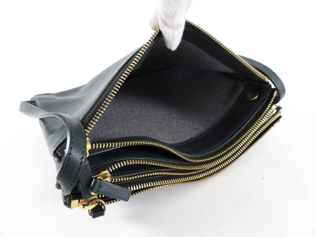 Trio leather crossbody bag Celine Beige in Leather - 36570663