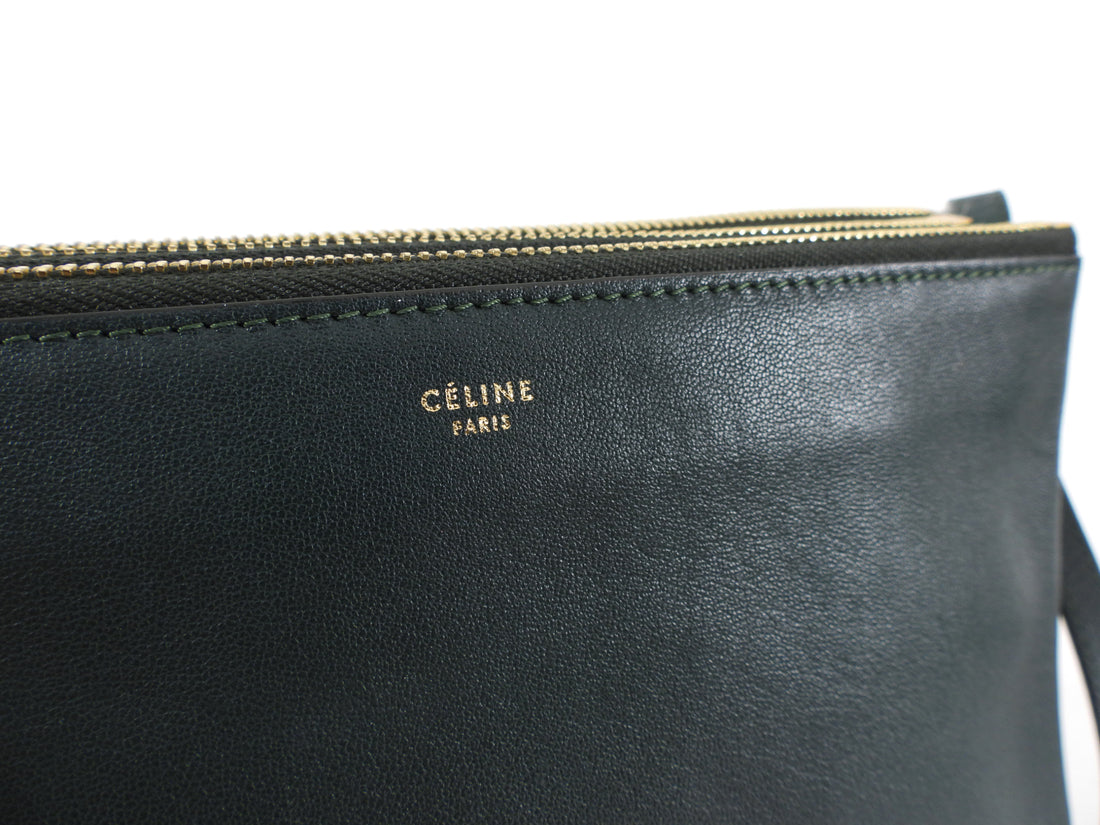 Trio leather crossbody bag Celine Beige in Leather - 34807980