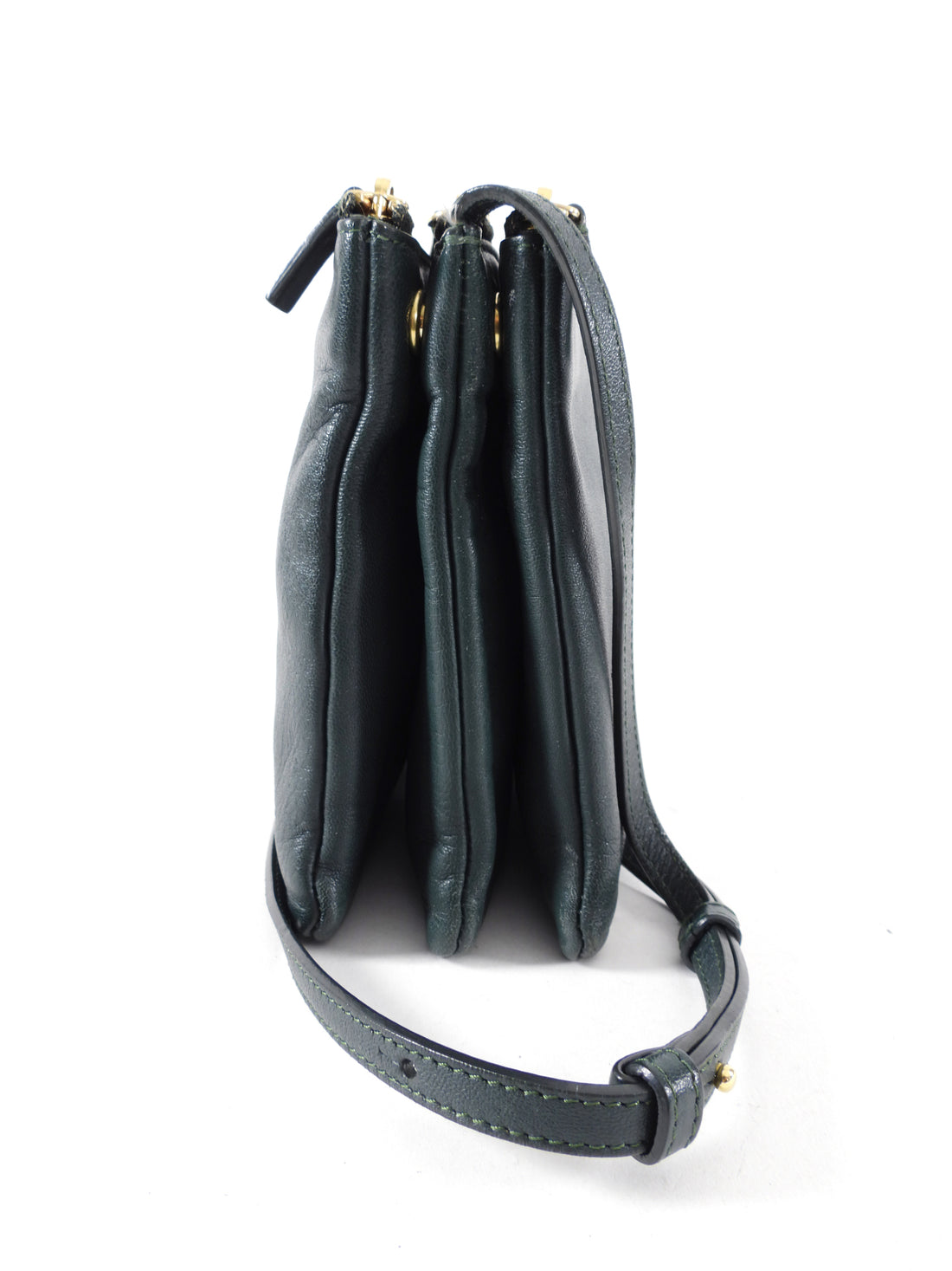 Trio leather crossbody bag Celine Beige in Leather - 36570663