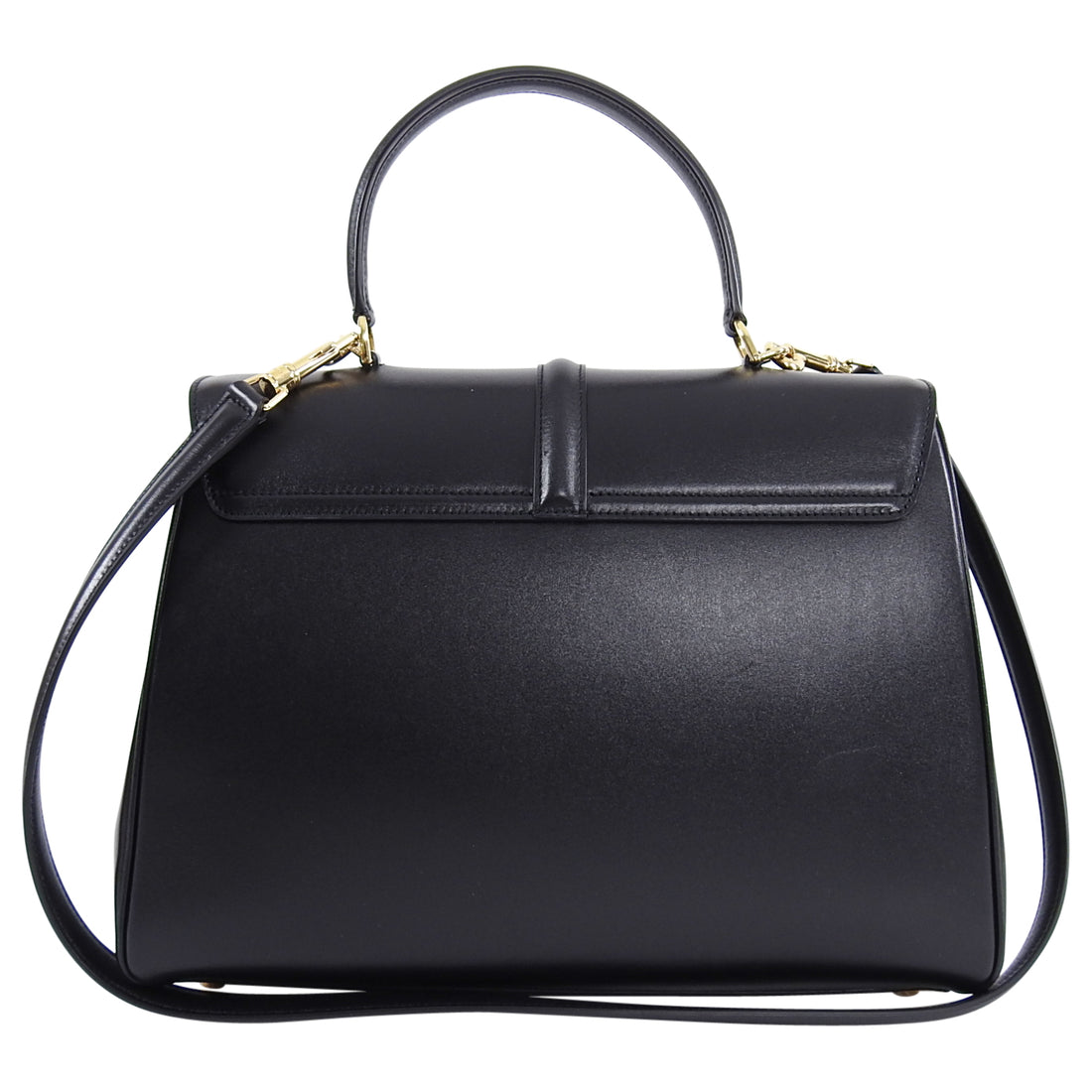 Celine Hedi Slimane Medium New 16 Bag in Black Satinated Calfskin – I ...