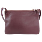 Celine Small Burgundy Leather Trio Crossbody Bag