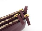 Celine Small Burgundy Leather Trio Crossbody Bag