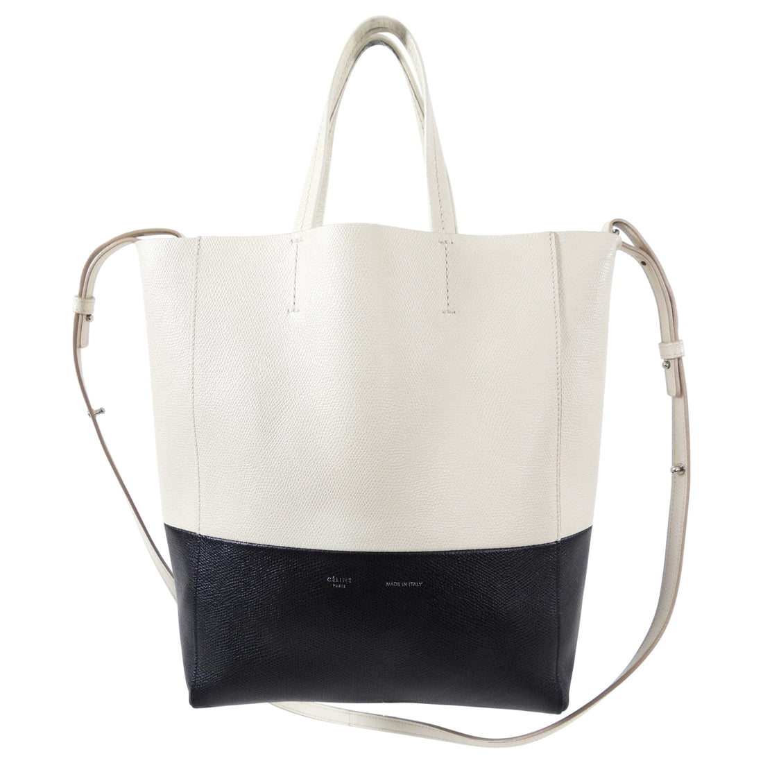 CELINE Small Vertical Cabas Tote Bag Canvas 2way White 192082BNZ.02NT  41168A
