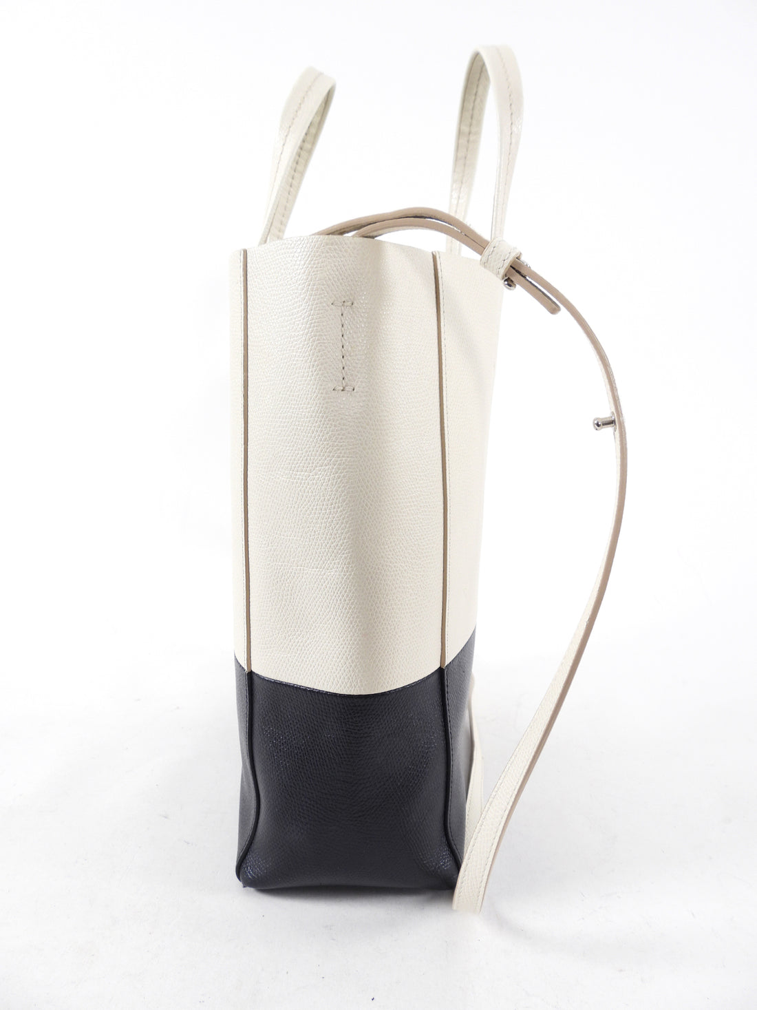 Céline CELINE Small Vertical Cabas Tote Bag Canvas 2way White
