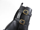 Celine Black Track Sole Double Buckle Ankle Boots - 37 / USA 7