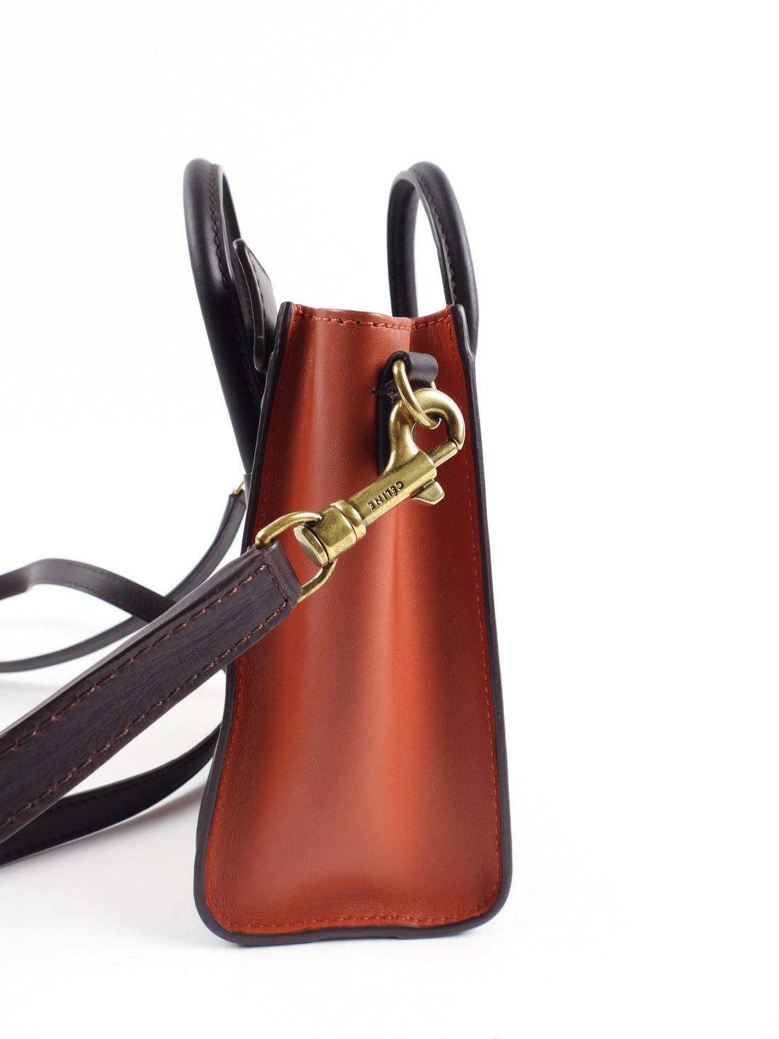 Céline Tri-Color Leather Nano Luggage Tote Crossbody Bag – I Miss You  Vintage