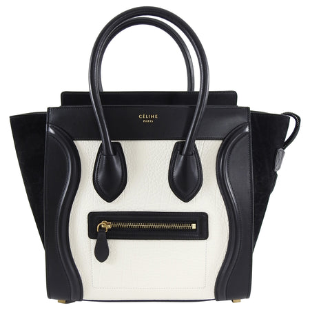 Celine Bicolor Micro Luggage Tote Bag