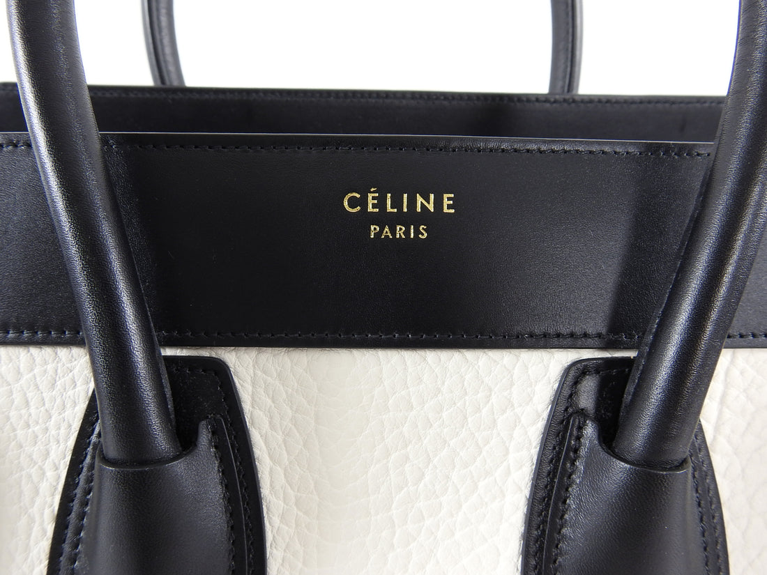 Celine Bicolor Micro Luggage Tote Bag