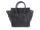 Celine Grained Leather Black Mini Luggage Tote Bag