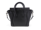 Céline Black Leather Nano Luggage Tote Crossbody Bag