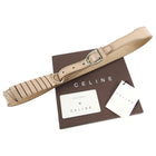 Celine Vintage Nude Leather Belt in Box