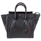 Celine Black and Red Leather Medium Phantom Tote Bag